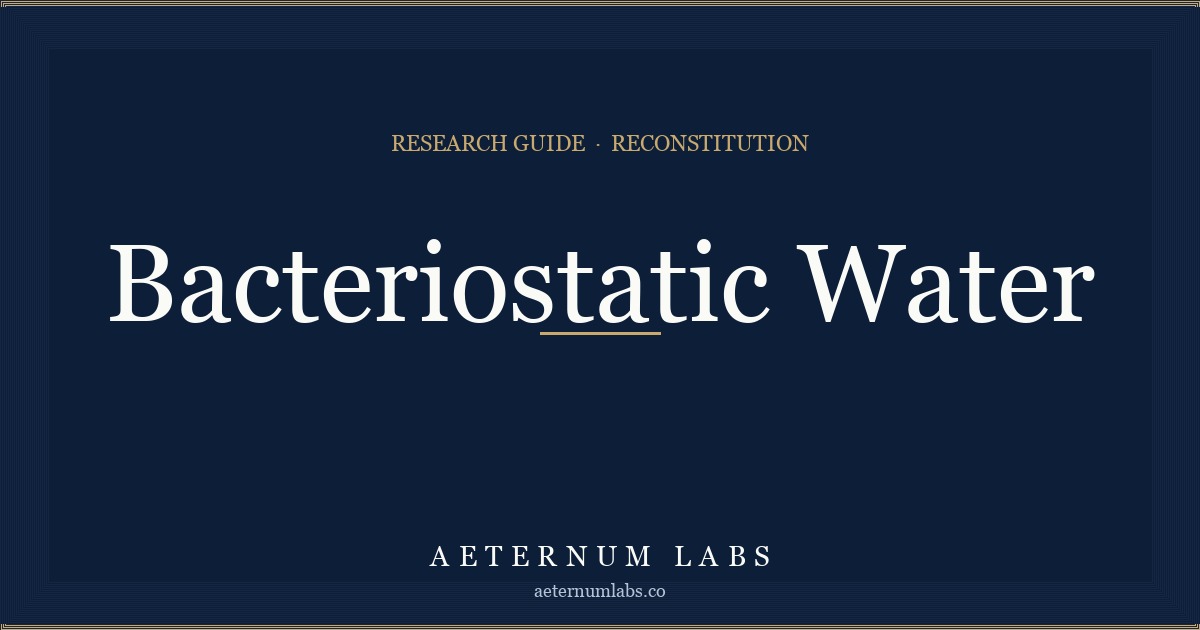 Bacteriostatic vs sterile water guide cover