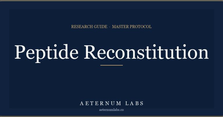 Peptide reconstitution master guide cover