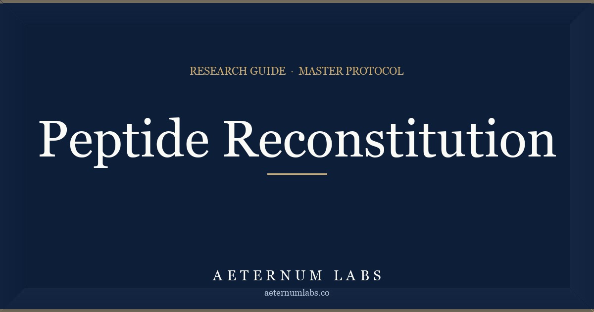 Peptide reconstitution master guide cover