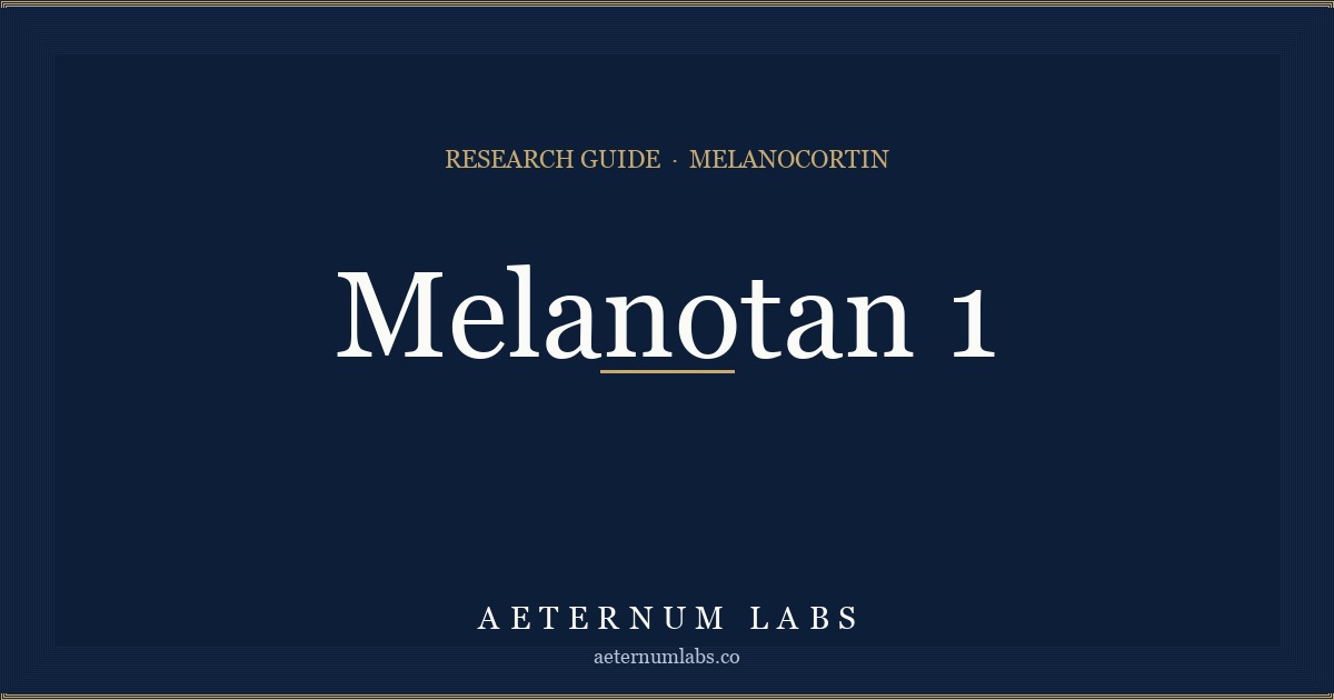 Melanotan 1 (MT-1) research guide cover