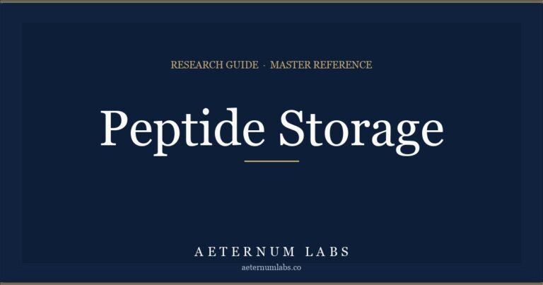Peptide storage master guide cover